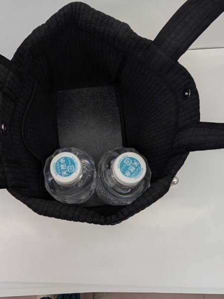 画像5: 特価！ヌビバッグ　 (누비가방)　小パール　ブラック　底板付き！ (5)