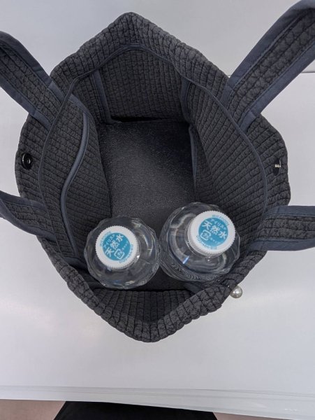 画像6: 特価！ヌビバッグ　 (누비가방)　小パール　チャコールグレイ　底板付き！ (6)