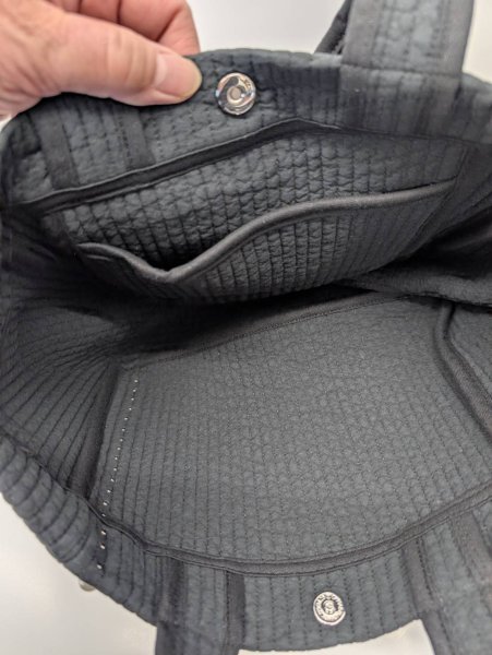 画像4: 特価！ヌビバッグ　 (누비가방)　小パール　チャコールグレイ　底板付き！ (4)